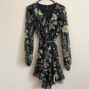 Floral wrap dress